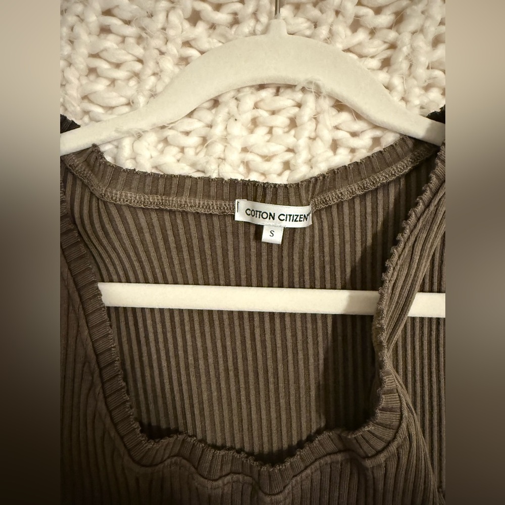 Cotton Citizen Chocolate Ribbed Tank Top - Picture 3 of 5